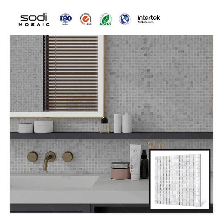 Trang trí nhà DIY Gạch ốp tường bếp Gạch ốp tường bếp chống cháy Gạch ốp tường đá cẩm thạch vuông cho sàn nhà - Daisan Store
