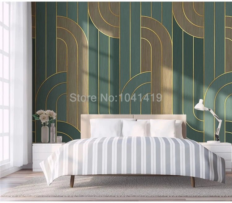 Tranh Dán Tường 3D Họa Tiết Trừu Tượng Vàng Sang Trọng - Daisan Store