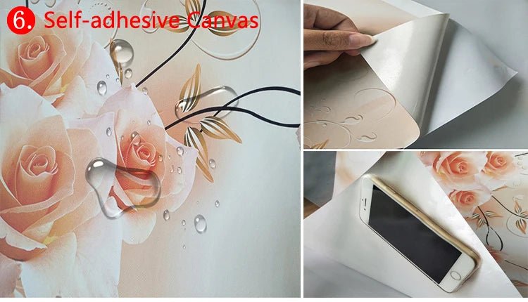 Tranh Dán Tường 3D Họa Tiết Trừu Tượng Vàng Sang Trọng - Daisan Store