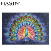 Tranh khảm kính tường Hasin họa tiết mới chim công - Daisan Store