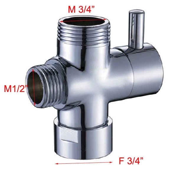 Van Chia Nước G3/4 Mạ Chrome Cho Vòi Sen Châu Âu - Daisan Store