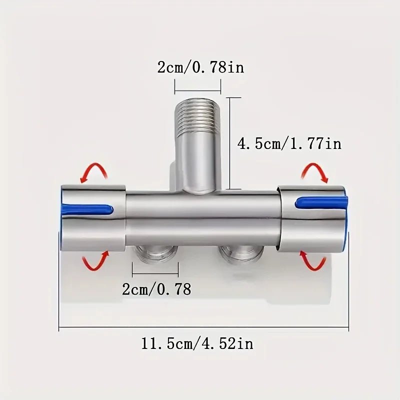 Van Góc Inox 2 Chiều Điều Khiển, Dùng Tầng Dưới 5 - Daisan Store