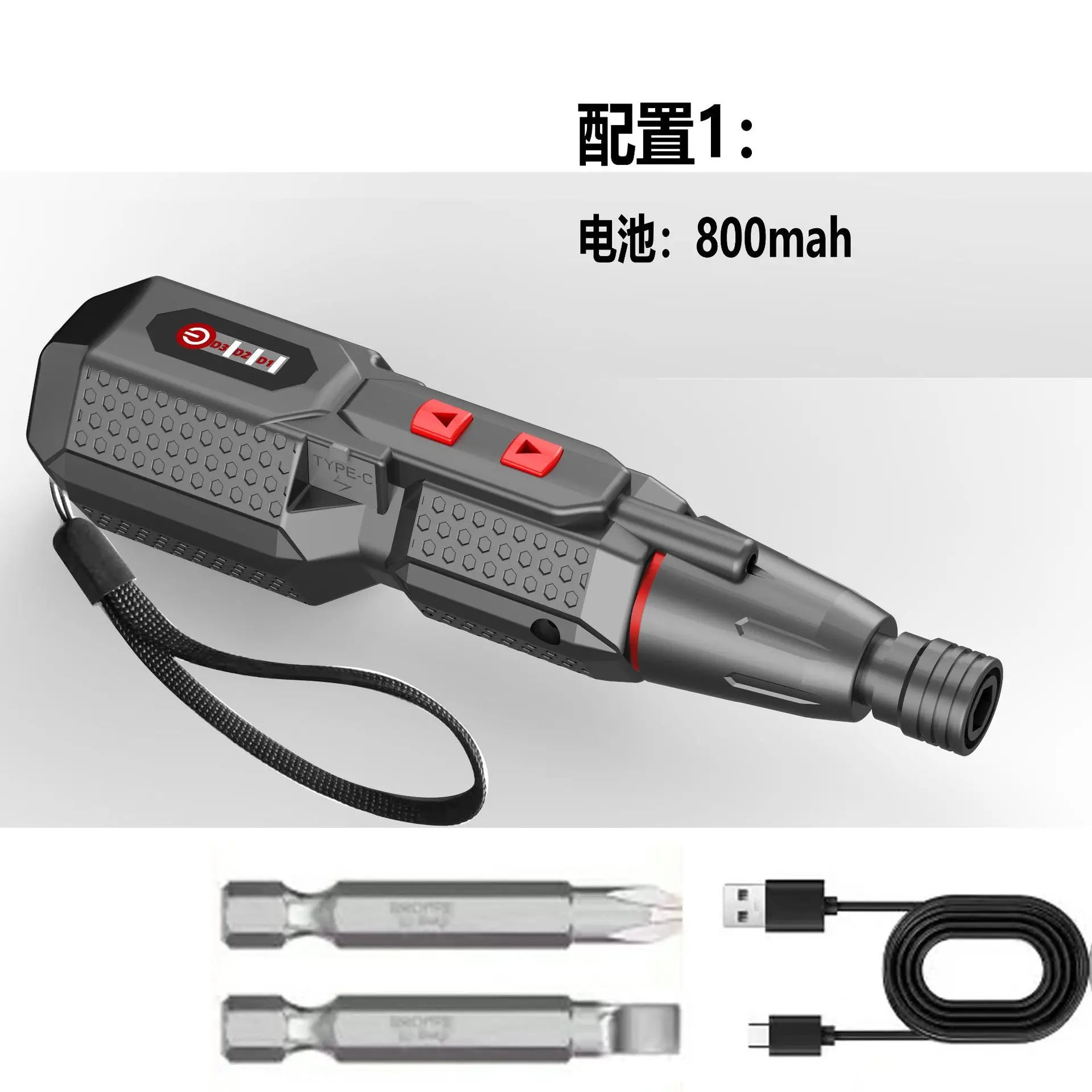 Vặn Vít Điện 4.2V Có Đèn LED Ba Tốc Độ Tay Cầm Thẳng - Daisan Store