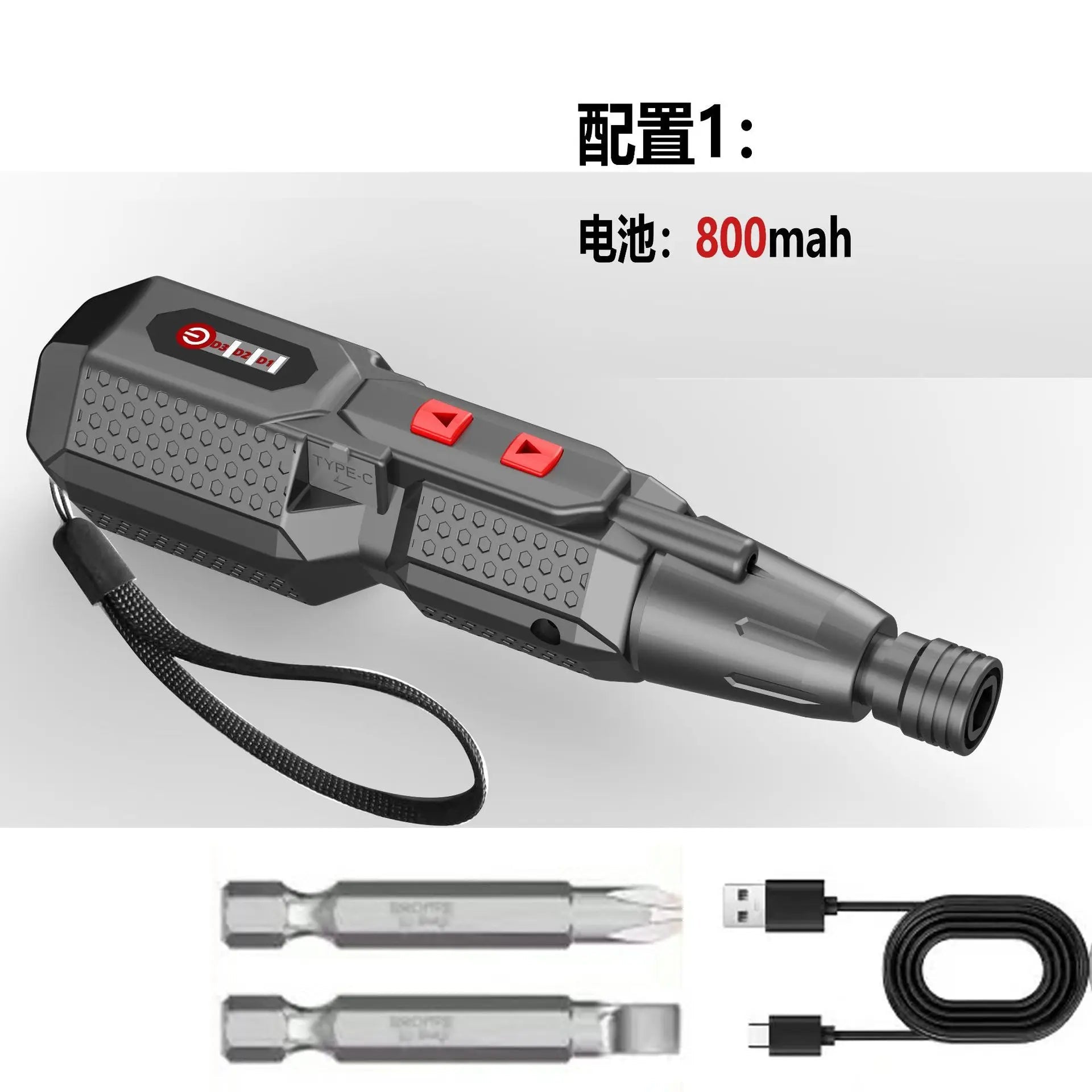 Vặn Vít Điện 4.2V Có Đèn LED Ba Tốc Độ Tay Cầm Thẳng - Daisan Store