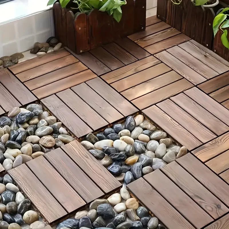 Vỉ Gỗ Ghép 16 Miếng - Tự Lắp Đặt Trong Ngoài Trời - Daisan Store
