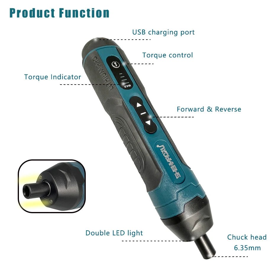 Vít Điện Không Dây Mini 3.6V Pin Li - ion 1300mAh Bộ Dụng Cụ - Daisan Store