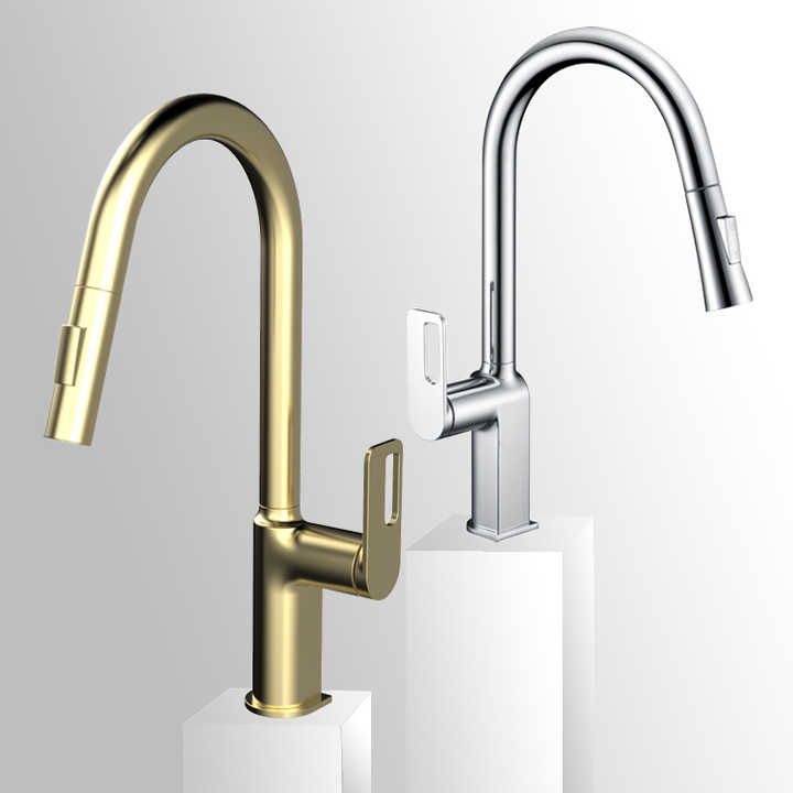 Vòi bếp kéo ra bằng đồng thau gắn tường bán buôn - Daisan Store
