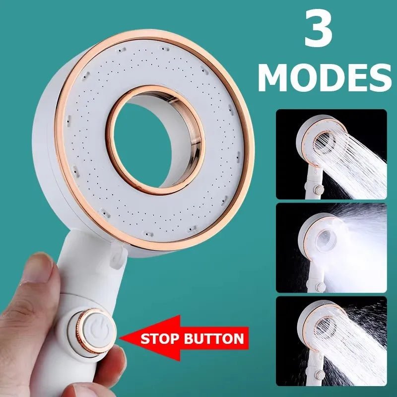 Vòi Sen Áp Lực 3 Chế Độ, Tiết Kiệm Nước, Mạ Bạc - Daisan Store