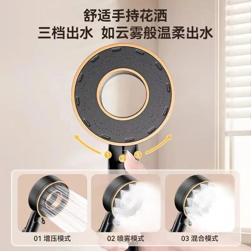 Vòi Sen Áp Lực 3 Chế Độ, Tiết Kiệm Nước, Mạ Bạc - Daisan Store