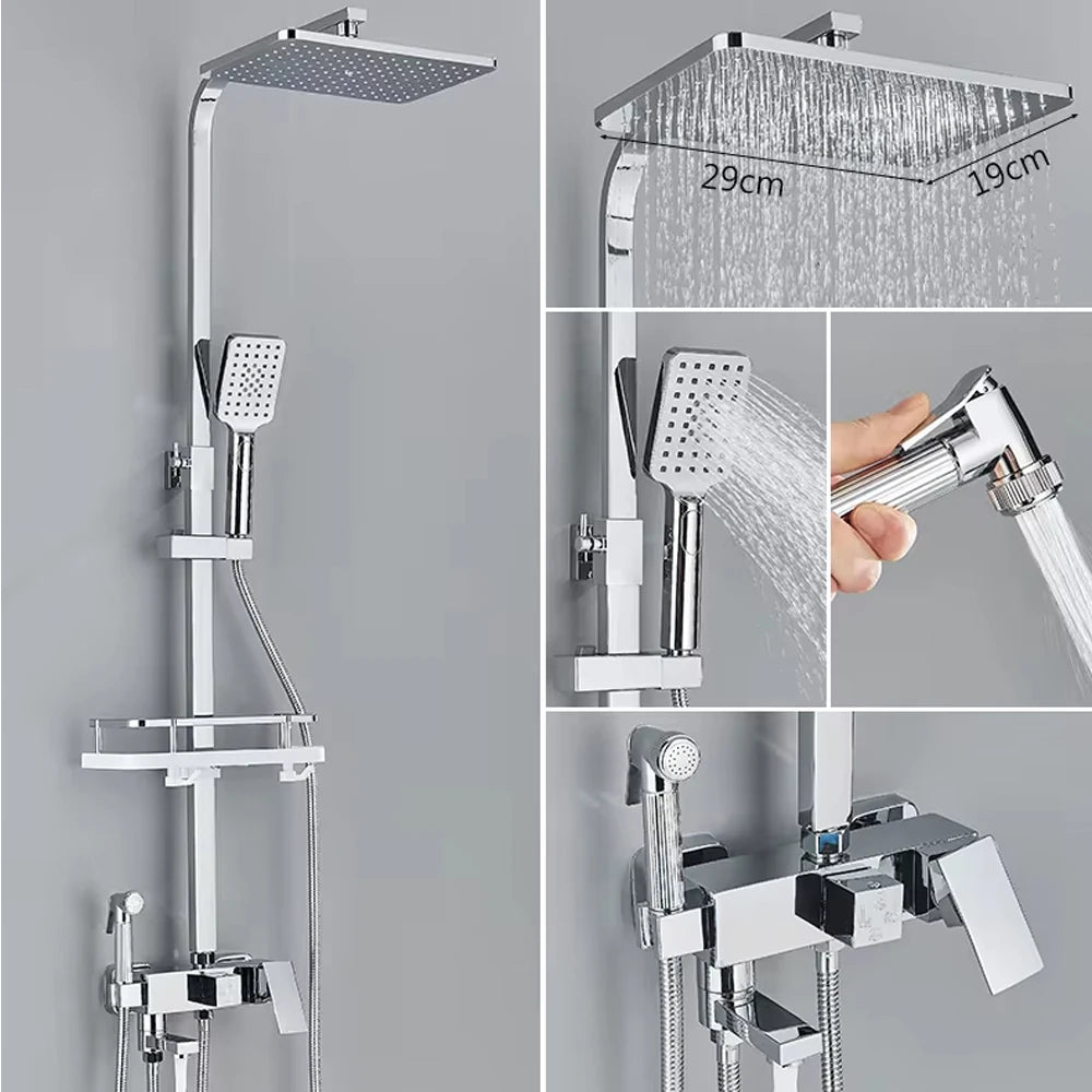 Vòi Sen Đồng Thau Mạ Chrome Chức Năng Đa Dụng - Daisan Store