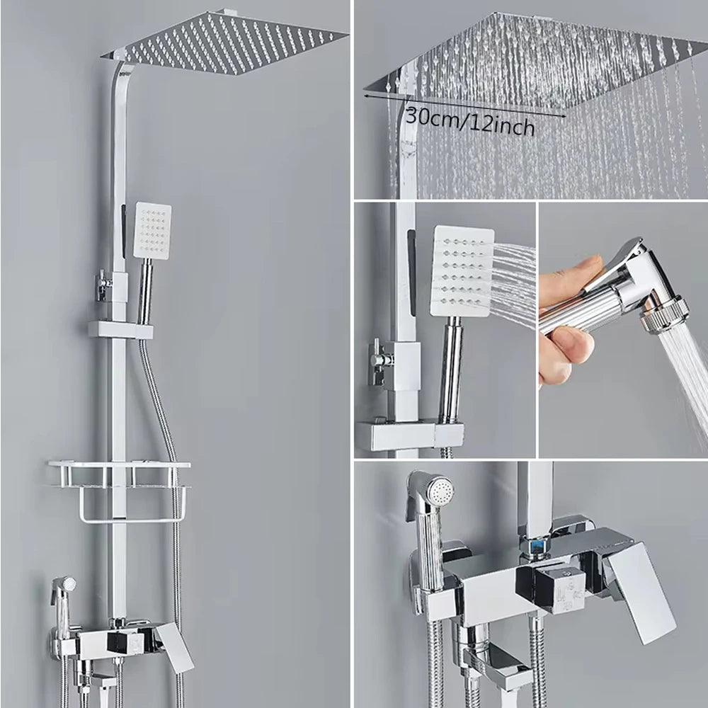 Vòi Sen Đồng Thau Mạ Chrome Chức Năng Đa Dụng - Daisan Store