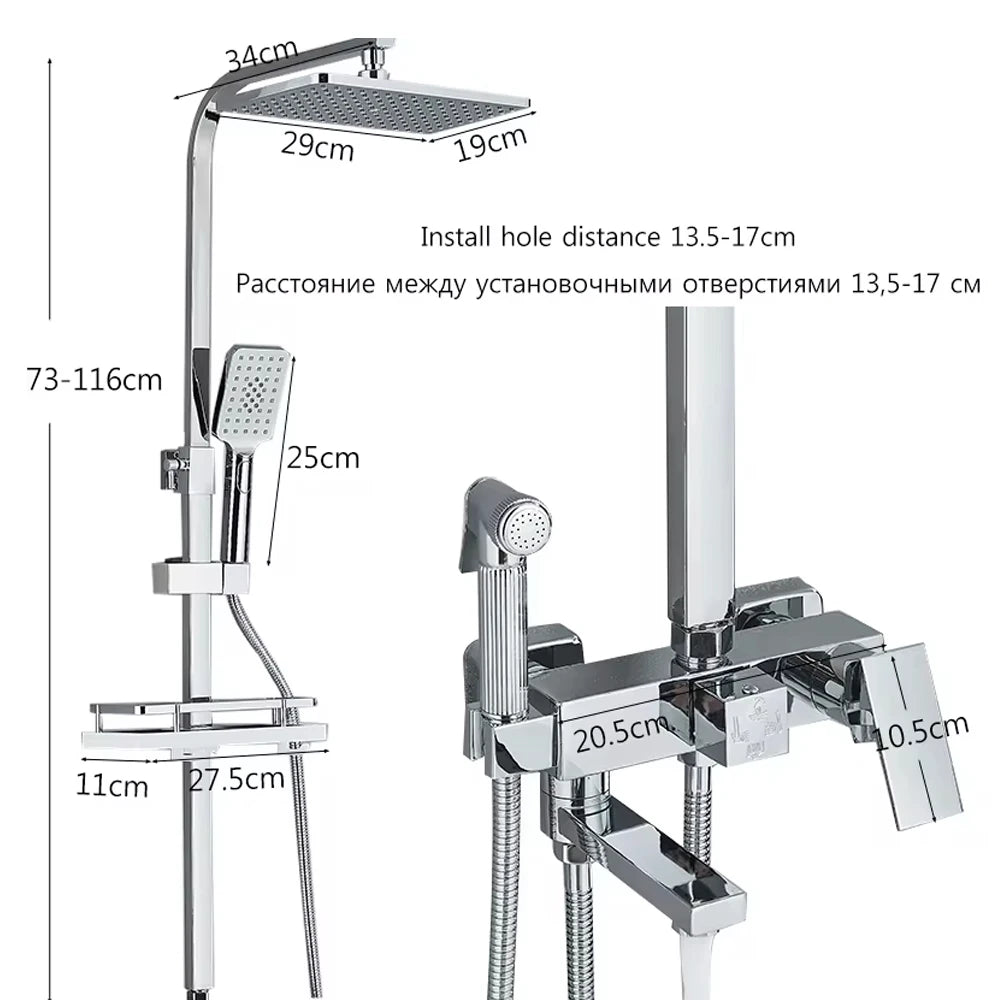 Vòi Sen Đồng Thau Mạ Chrome Chức Năng Đa Dụng - Daisan Store