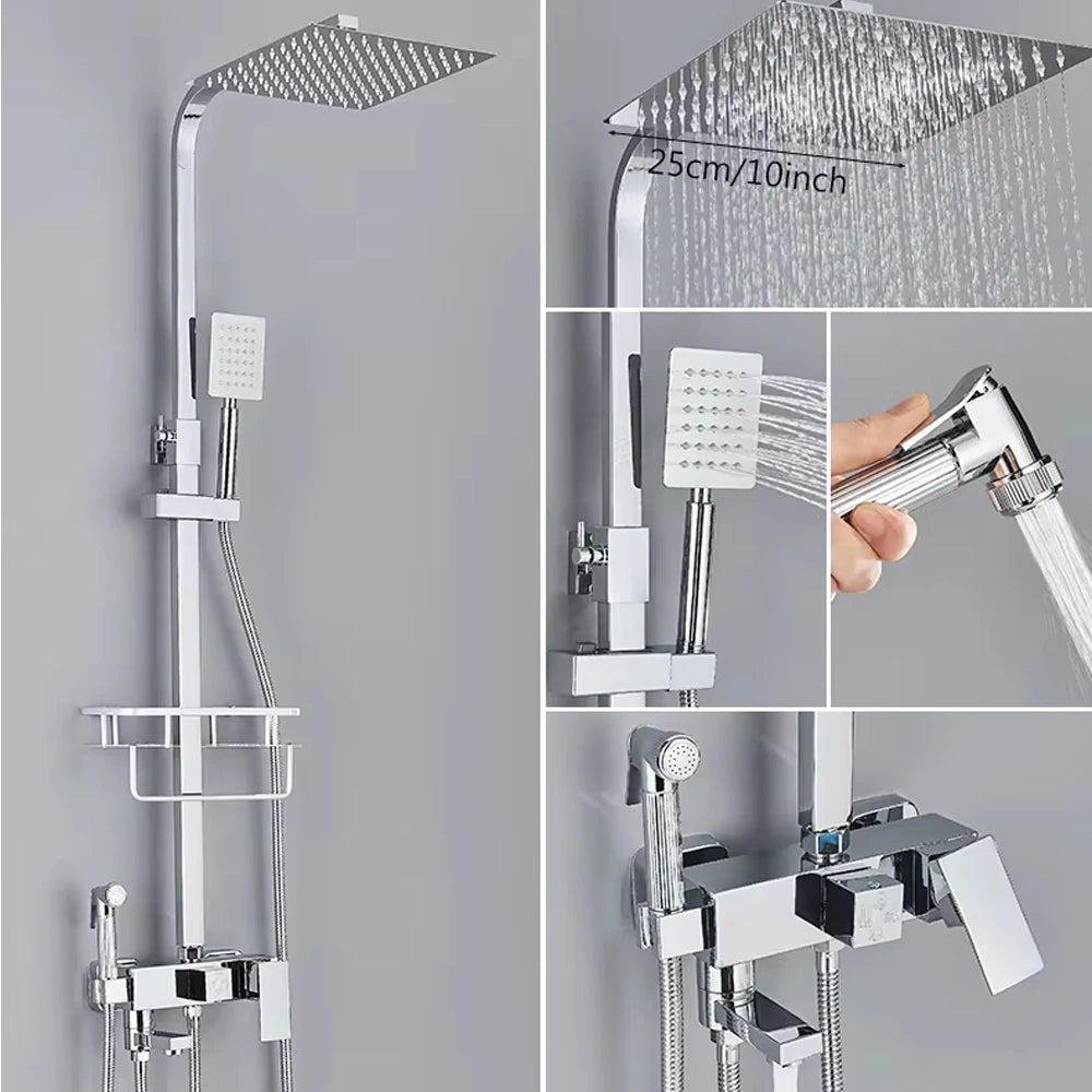 Vòi Sen Đồng Thau Mạ Chrome Chức Năng Đa Dụng - Daisan Store