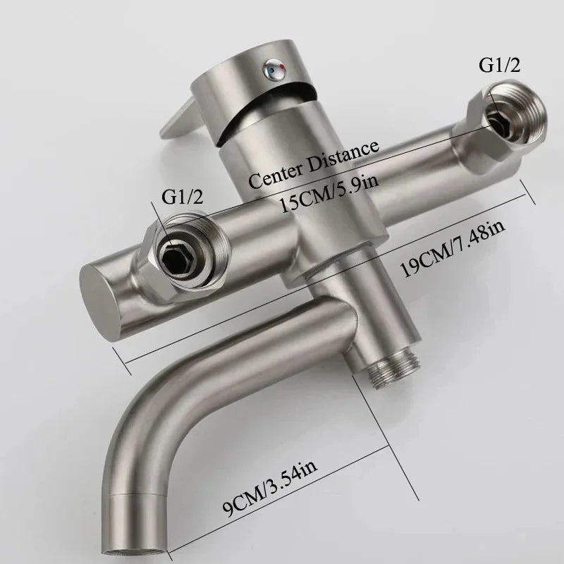 Vòi Sen Tắm Inox 3 Chức Năng Nóng Lạnh Gắn Tường - Daisan Store
