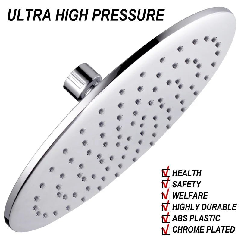 Vòi Sen Tròn Giấu Mặt Mạ Điện Chrome 9 Inch Phun Nước Lớn - Daisan Store