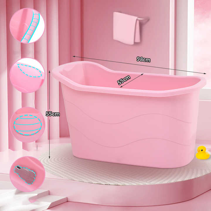 Xô gấp phòng tắm không thể gấp gọn Bồn tắm nhựa dành cho người lớn Bồn tắm di động - Daisan Store